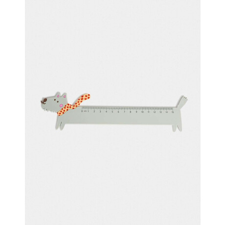 Regla Silicona Perrito Gris Claro