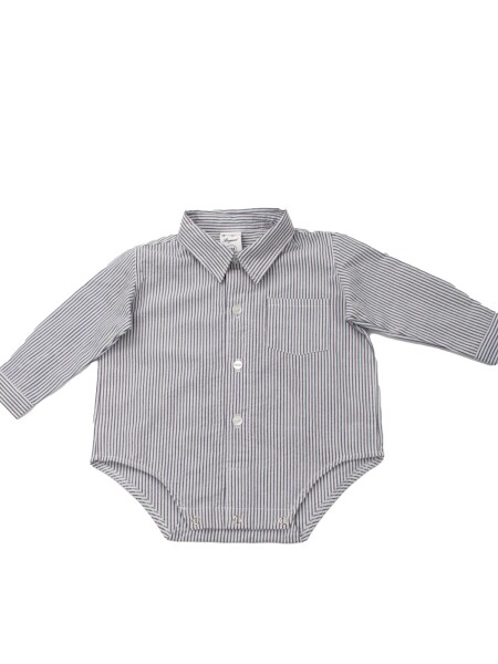 Camisa Body Negro a Rayas