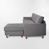 Sofá con chaise SMART Gris - 3 CUERPOS