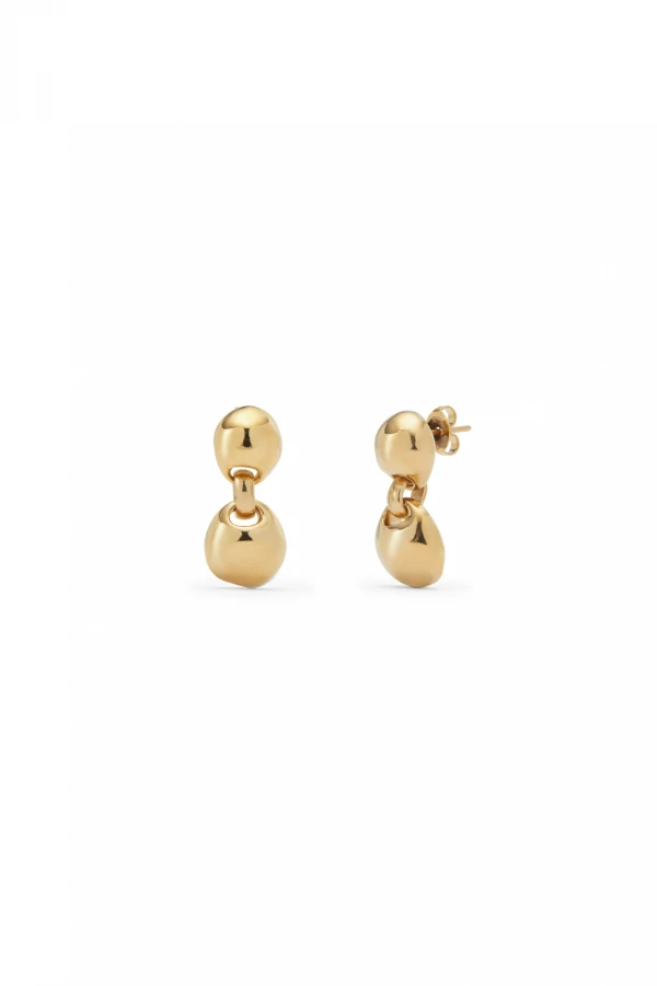 PENDIENTES EN ALEACIAÓN DE METALES BAÑADA EN ORO 18K CON BOLA PEQUEÑA Pendiente