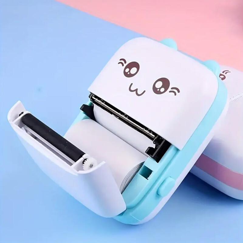 Mini Impresora Térmica Instantánea Bluetooth Gatito Verde