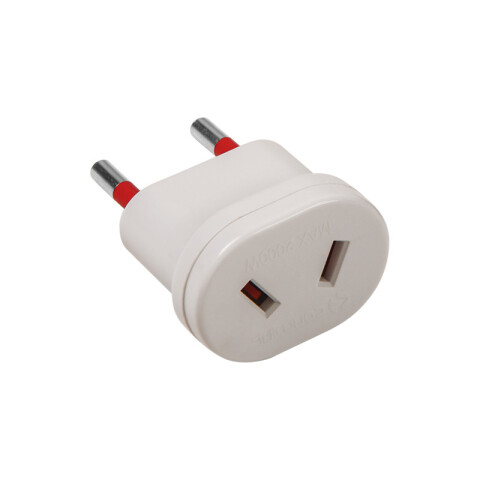 Adaptador 2 polos s/t. salida estándar s/t. blanco C84542