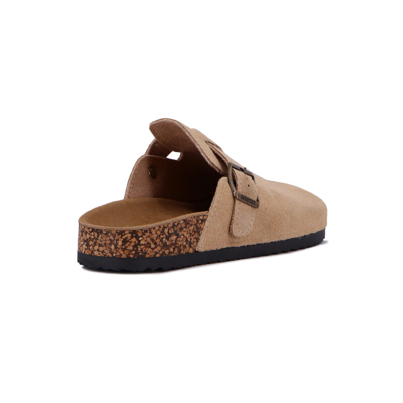 Zueco Country Cuero Mujer Beige
