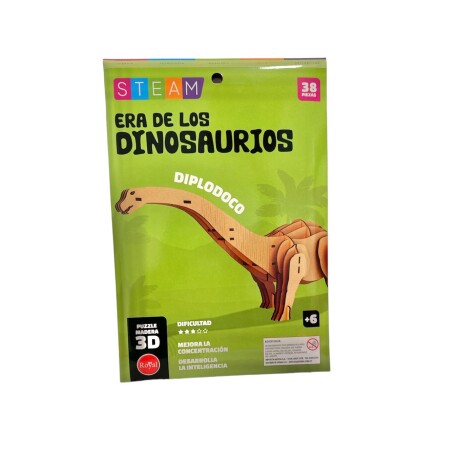 Puzzle de madera 3D Dino Diplodoco