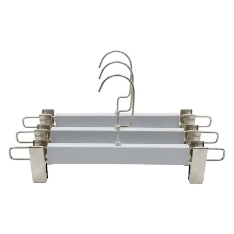 PERCHA GRIS C/GANCHO 32X12.5CM 3PZAS Unica