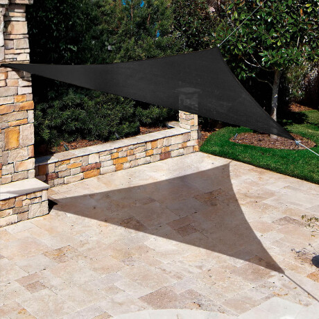 Lona Toldo Vela Triangular Filtro Uv 3,6m Sombra Negro