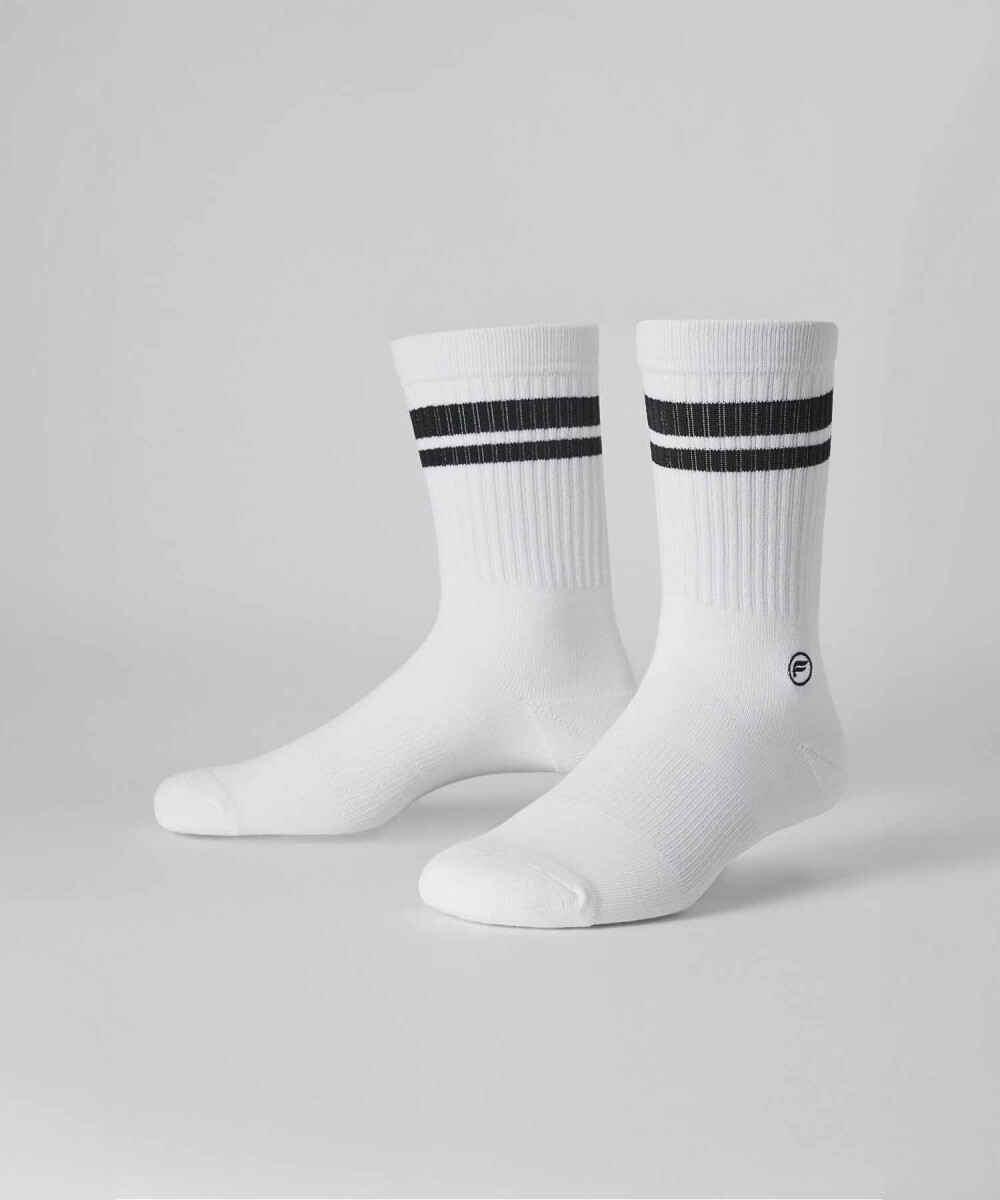 Medias The Everyday Crew Unisex - Classic White Stripe 