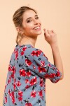 BLUSA ESTAMPADA CELESTE