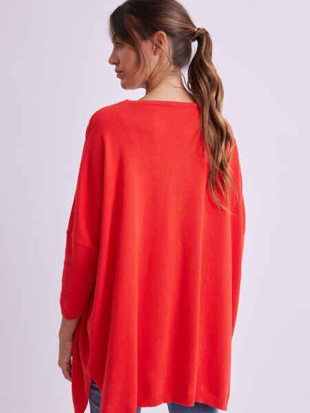 Buzo de punto oversize Rojo