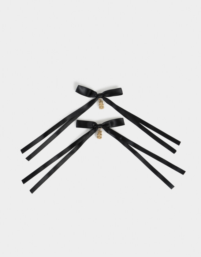 Piquitos Osito Set De Piquitos Con Dijes - Negro