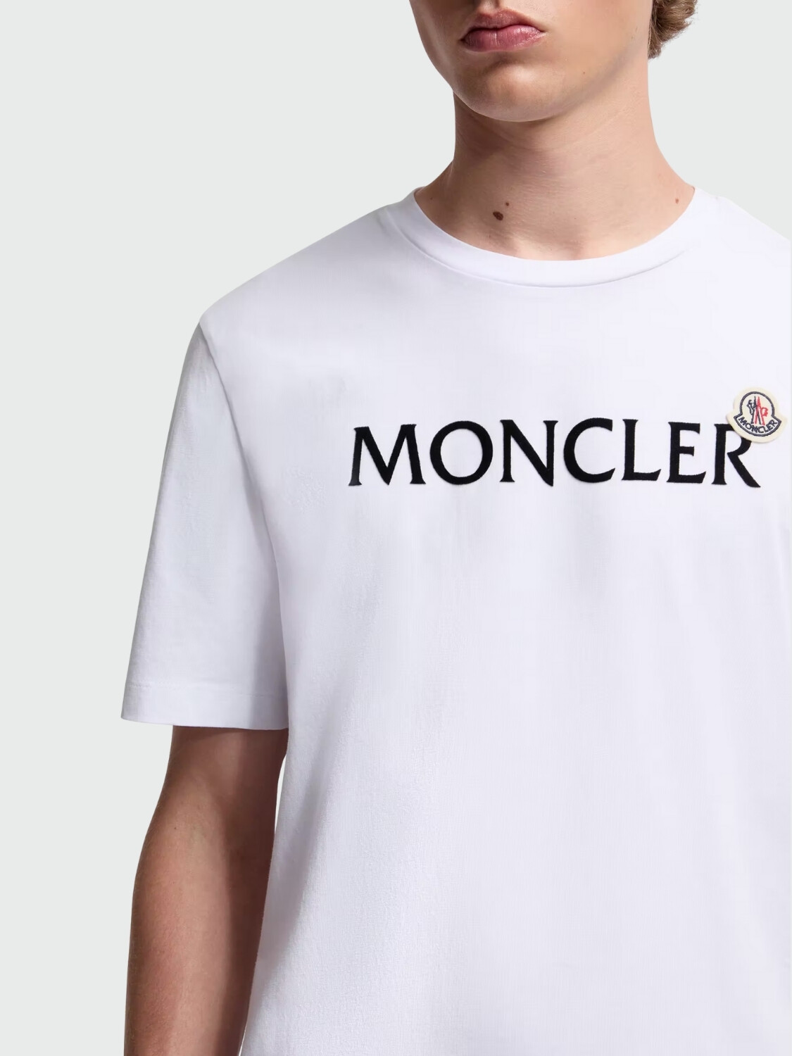 MONCLER - CAMISETA DE ALGODÓN CON LOGOTIPO Negro
