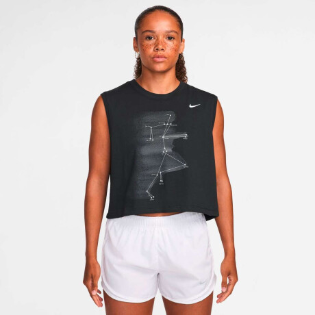 Remera Nike Dri-Fit Swift Slvls Run Figure de Mujer Negro