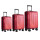 Set de 3 Valijas de Mano Rígidas Rojo