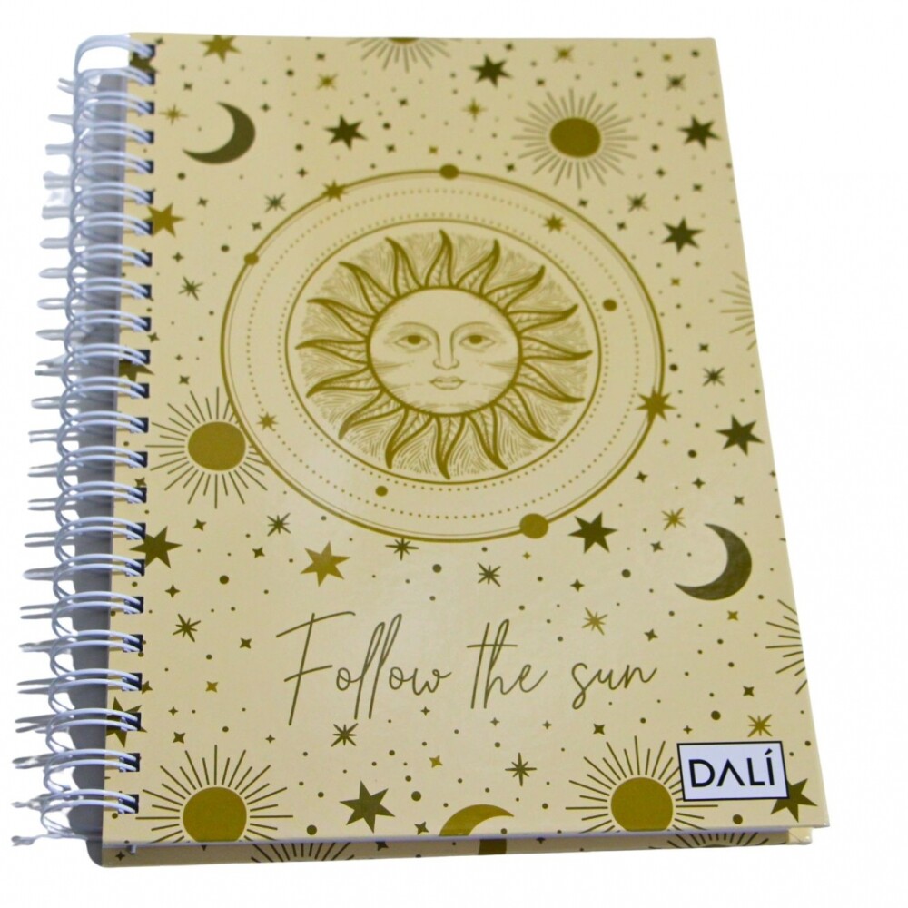 CUADERNOLA DALI 200 HOJAS SUPER TAPA DURA TAPA FOLLOW THE SUN