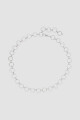 Cinto aros metal textura Negro