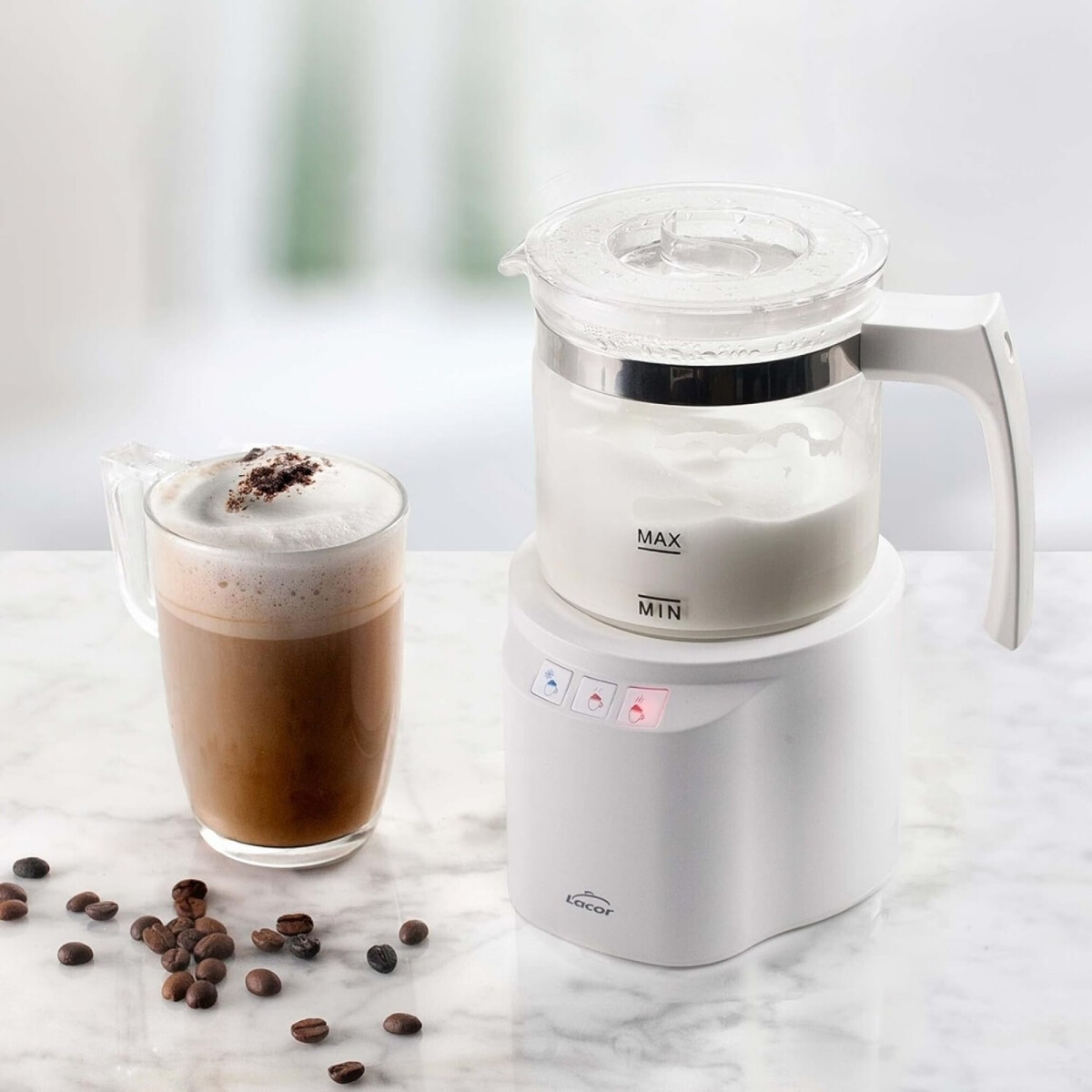 Espumador de leche electrico Cristal 