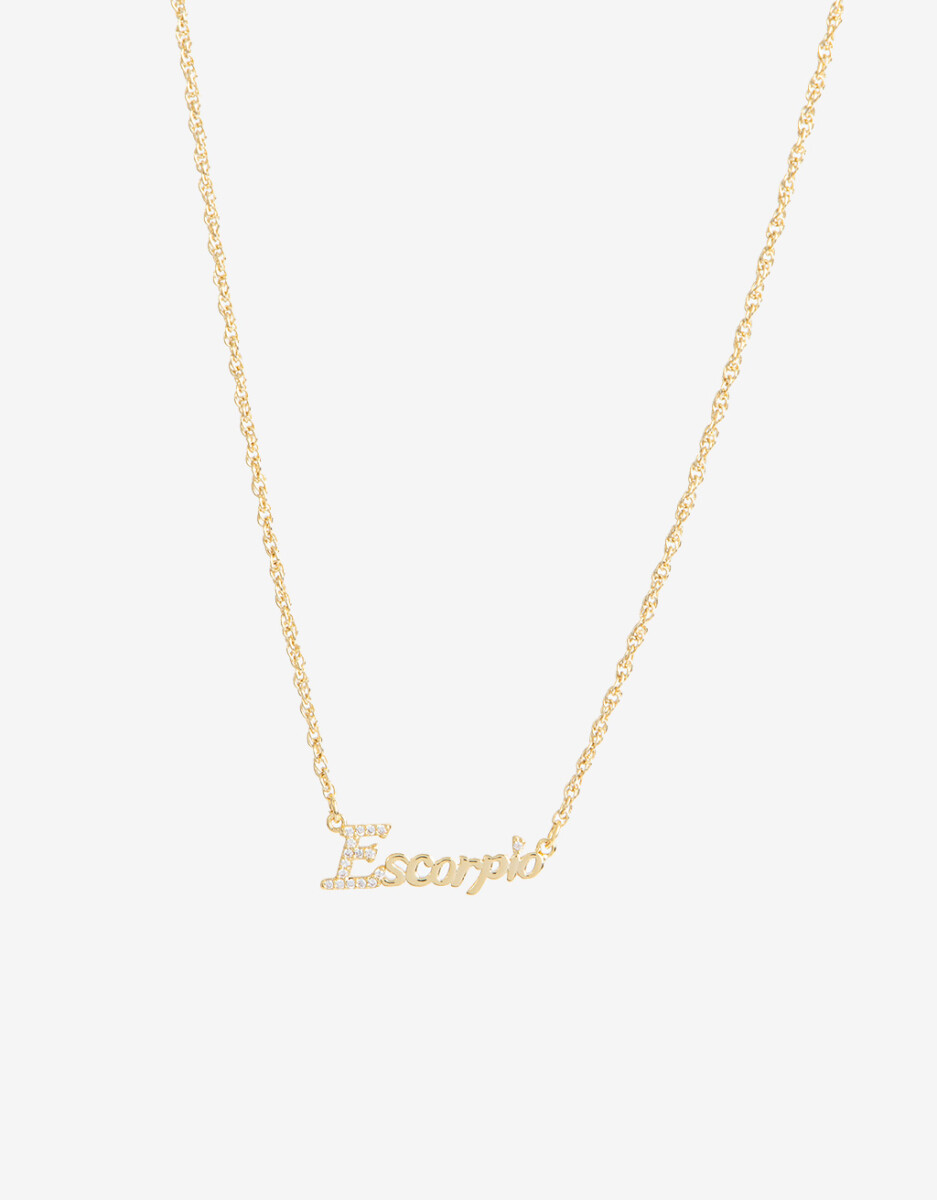 Collar Con Dije Escorpio Cubic 