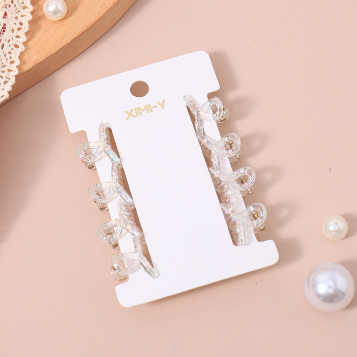 Mini Broches De Pelo - Transparentes - 8 Unidades #1 