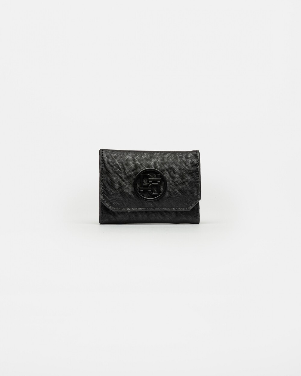 Billetera P&P En Efecto Cuero Saffiano Negro