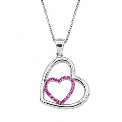 Cadena y colgante doble corazón Cadena y colgante doble corazón