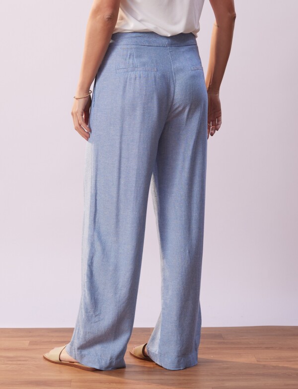 Pantalon Lino Wide Leg CELESTE