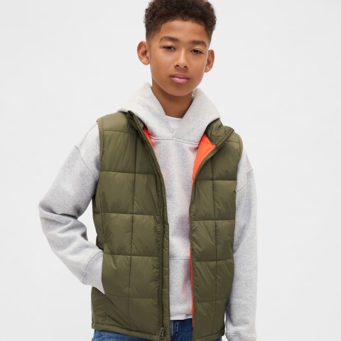LWT PUFFER VEST ARMY JACKET GREEN