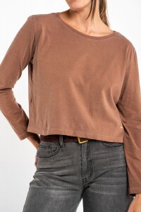 Remera Manga Larga Lavada Vison