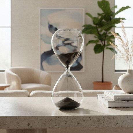 Reloj de Arena Deco 60 Minutos - 1 Hora Negro