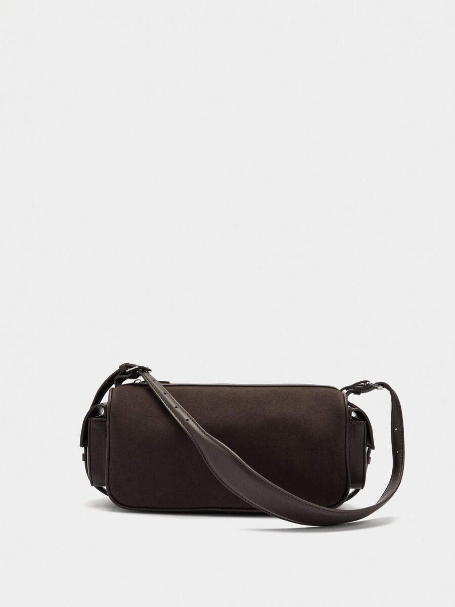 Bolso De Hombro Rectangular marron