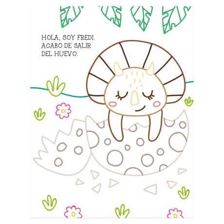 Set Crea Arte Lápices Borradores Stickers DINOSAURIO