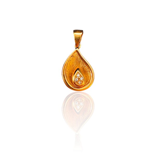 Dije Vintage-Oro bajo-Piedra Zirconia-CP8527 Conpiedra