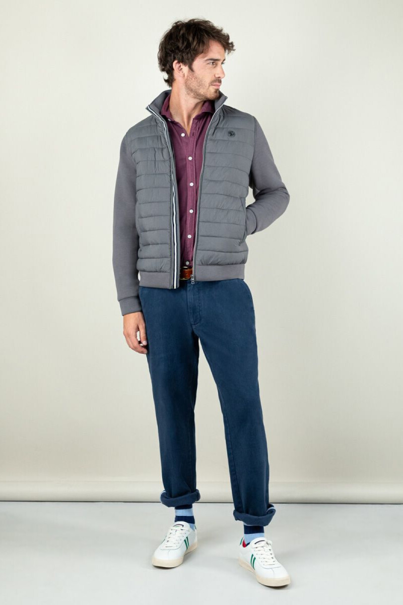 Campera Manga Neopreno El Ganso Gris Marengo
