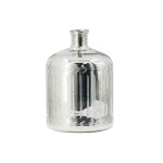 FLORERO VIDRIO 25x25x35CM PLATA FLORERO VIDRIO 25x25x35CM PLATA
