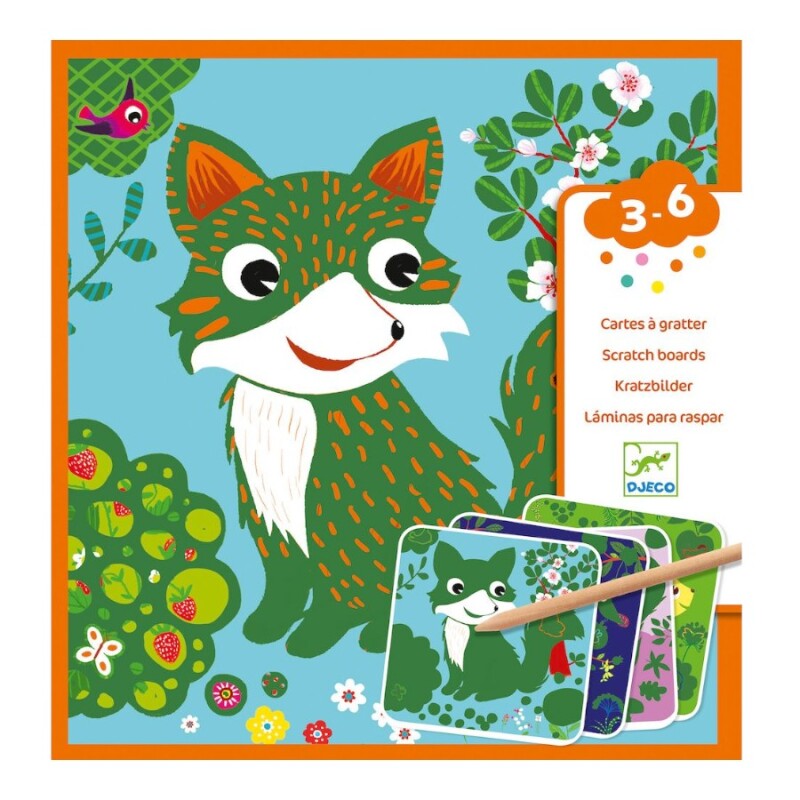 Láminas Para Raspar Animales Pequeños Djeco Láminas Para Raspar Animales Pequeños Djeco