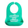 Babero de silicona con bolsillo Smile for miles