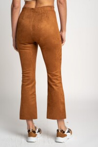 Pantalon Gamuza Cuero Vegano Camel