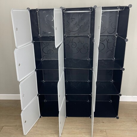 Armario Plástico Lumax 12 Puertas Desmontable Portátil Blanco