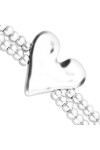 PULSERA DE ALEACION DE METALES BAÑADO EN PLATA DE LEY CON DETALLE DE CORAZÓN Pulsera