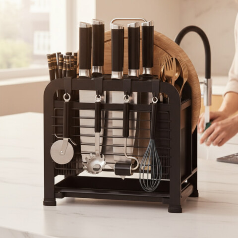 Organizador de Cubiertos Utensilios Cocina escurridor Cubertero IMBACK Organizador de Cubiertos Utensilios Cocina escurridor Cubertero IMBACK
