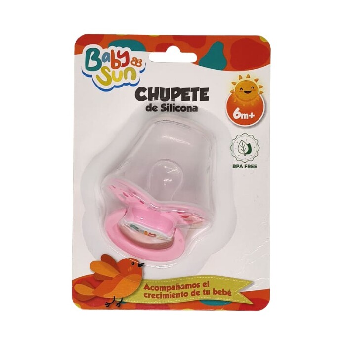 BABYSUN CHUPETE SILICONA ROSA COD:31020 única