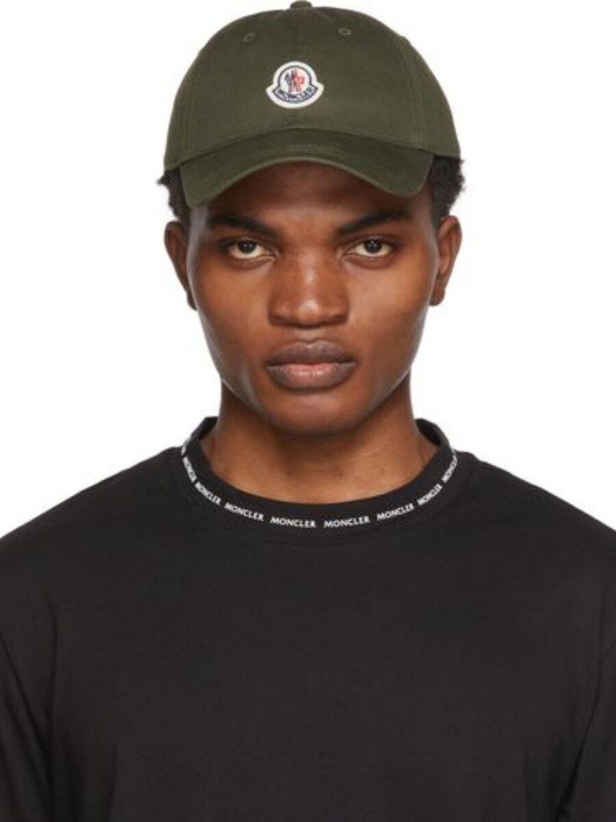 Moncler -Gorro con visera de algodón - Verde 