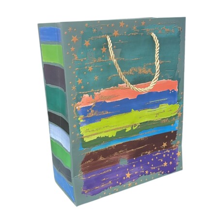 Bolsa Top Chica Trazos de Pintura Azul Ceniza