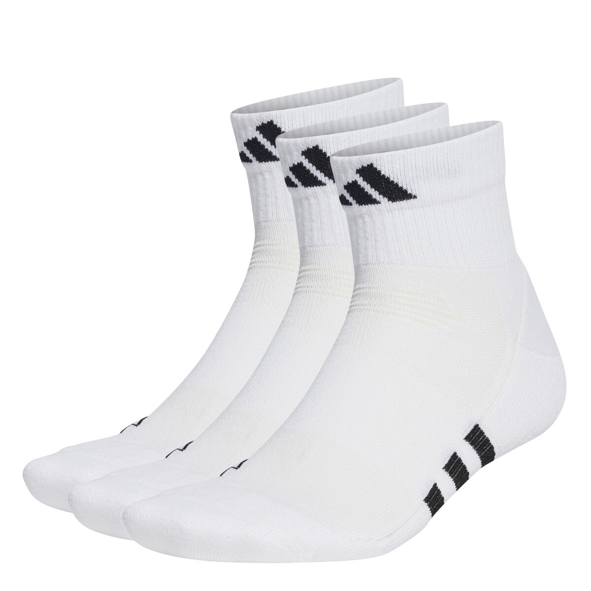 Medias Unisex Adidas x3 Cush Mid - Blanco - Negro 