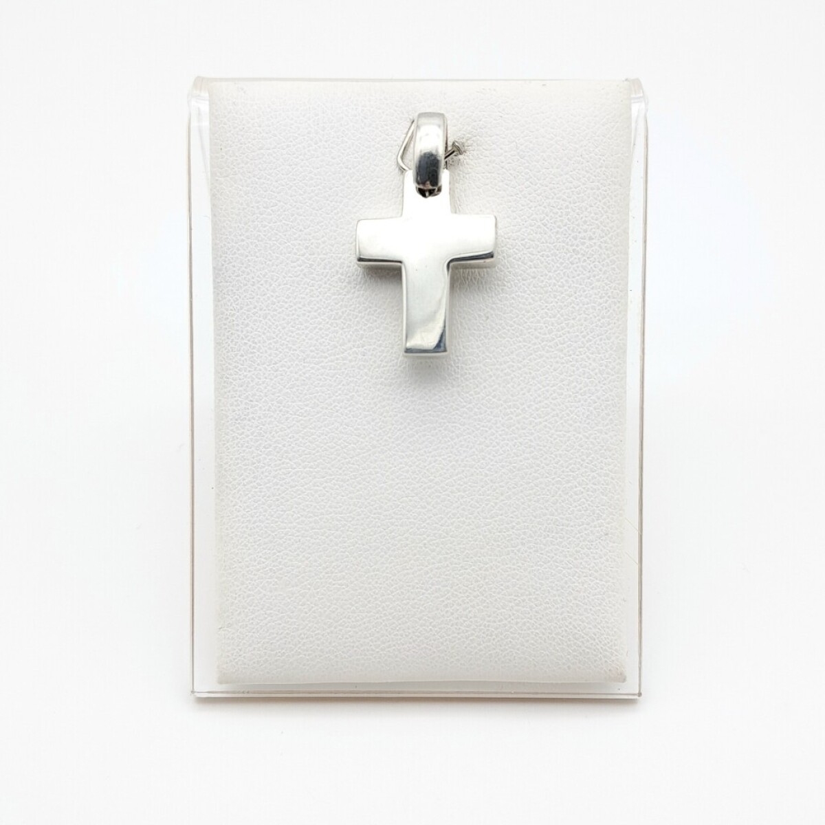 Cruz de Plata 925 Chata - Largo 1.9 cm x 1.5 cm x 3.86 mm 