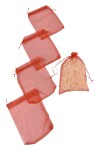 Pack x 100 - Bolsas organza 12x17 cm ROJO