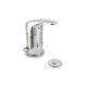 Griferia De Bidet Monocomando Cromo Aqualia Fiorentina