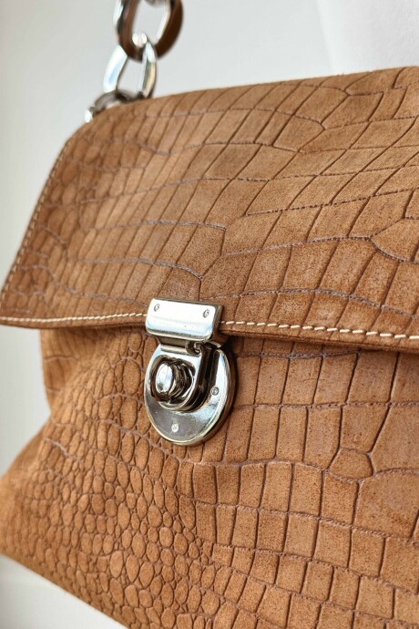 Cartera Charlotte Choco Croco