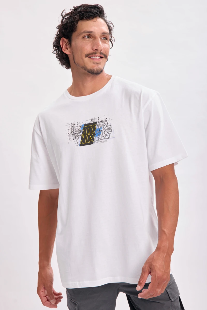 Remera oversize Star Wars Blanco