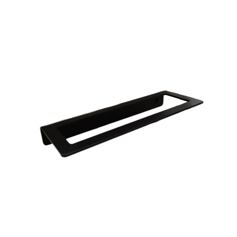 TOALLERO RECTO CORTO METAL ACERO INOXIDABLE NEGRO MATE NEGRO