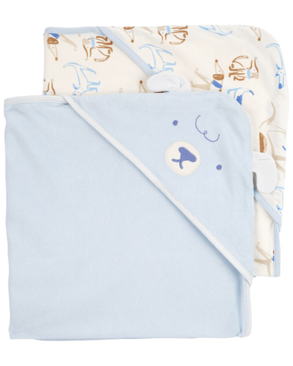 Set x2 toallas carters PREMIUM - celeste 